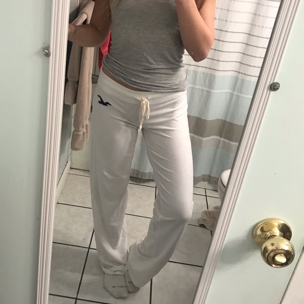 White Hollister Lounge pants/Sweatpants